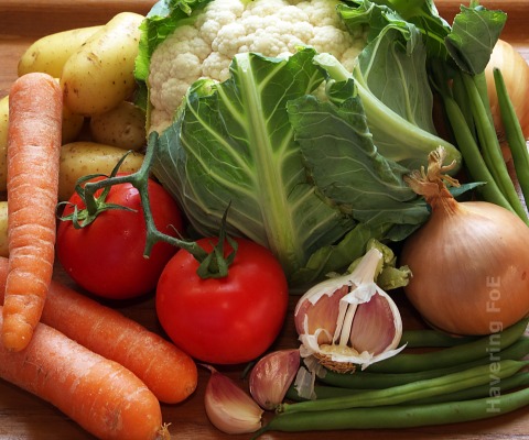 A selection of organic produce