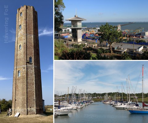 Naze Tower, Southend Pier, Burnham Marina